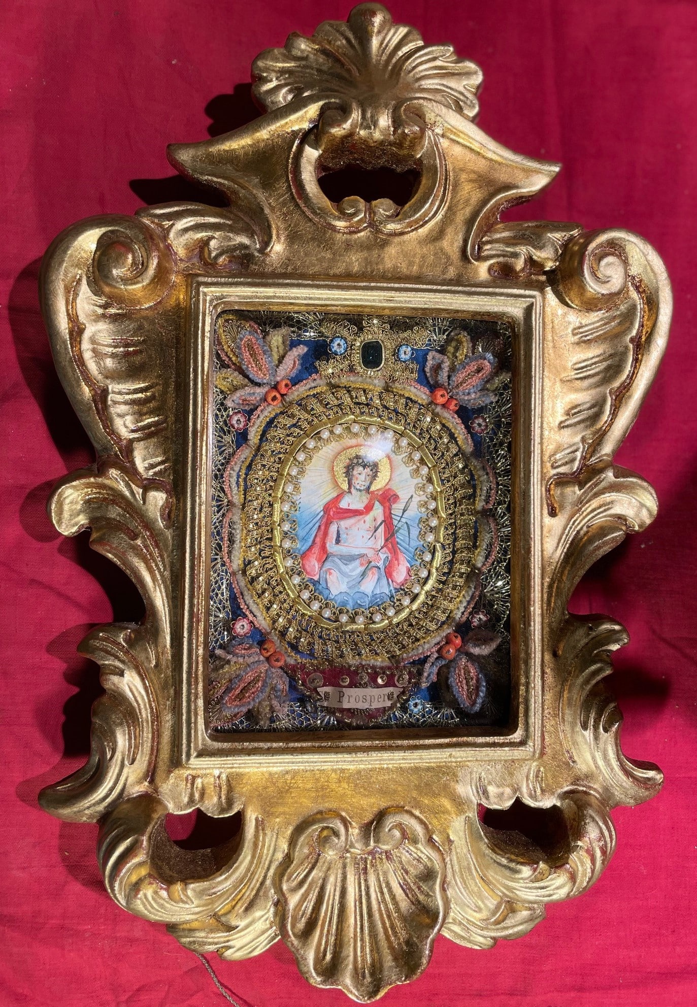 Relique - Bois, Métal, Papier, Textile - 1920-1930 - Reliquaire de