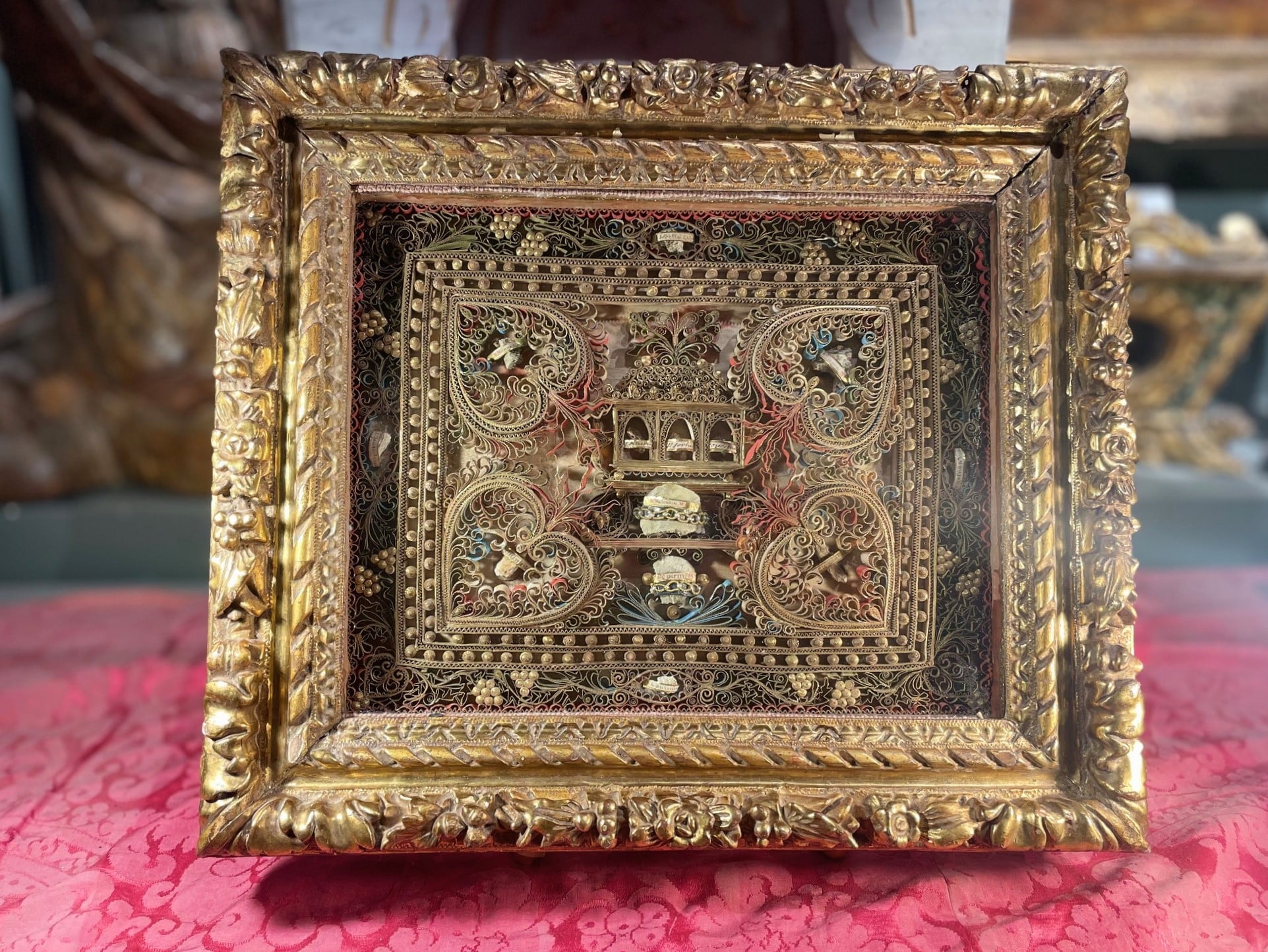 Grand Reliquaire De Saint Valentin Et Saint Quirin XVIIIe Vendu 